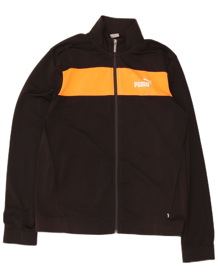 Jachetă de trening Puma pentru băieți 15-16 ani, negru, color block