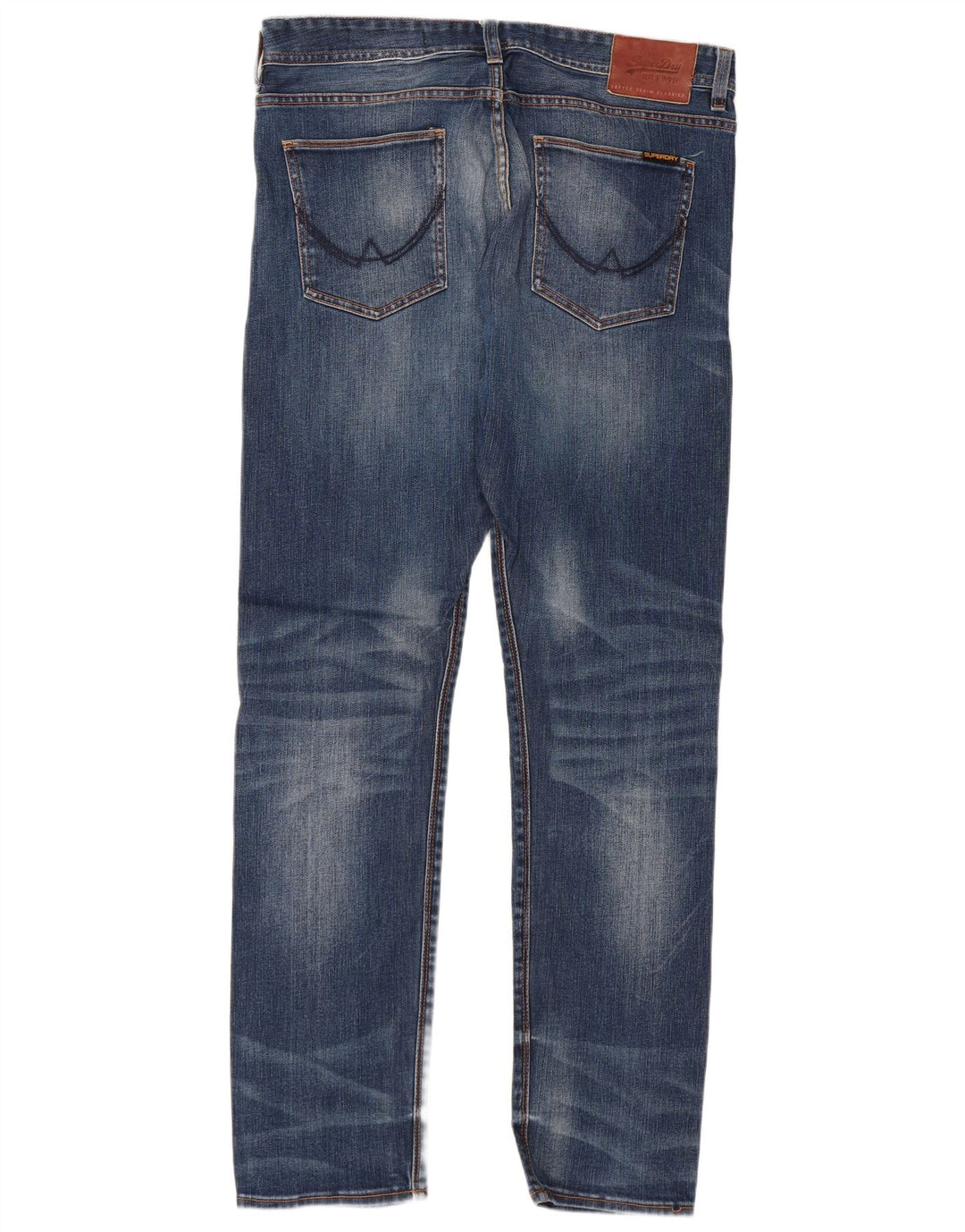 SUPERDRY Blugi skinny pentru bărbați, cu ajustare standard, W34 L32, bumbac albastru