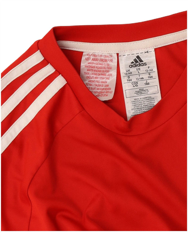 Tricou Adidas Aeroready pentru baieti Top 13-14 ani poliester rosu