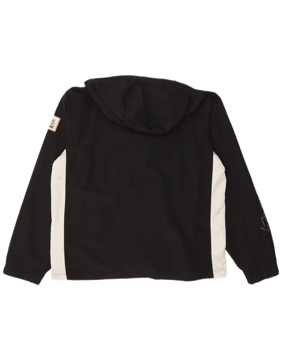 MURPHY & NYE Jachetă de ploaie cu glugă cu grafică pentru bărbați UK 36, negru, color-block