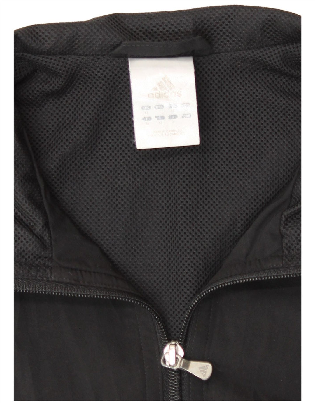 Jachetă de top pentru trening Adidas pentru femei UK 12 Poliester mediu negru