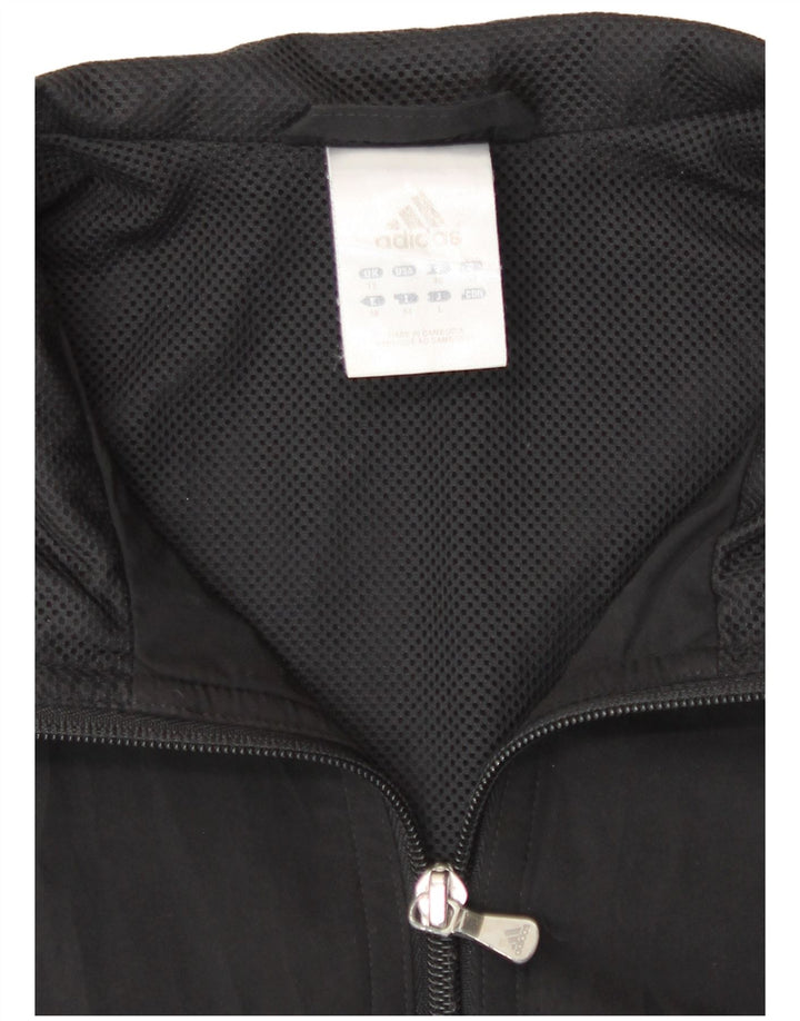 Jachetă de top pentru trening Adidas pentru femei UK 12 Poliester mediu negru