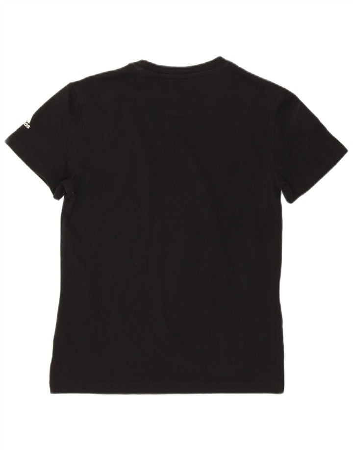 Tricou grafic ADIDAS pentru femei Top UK 8/10 Small Black Bumbac