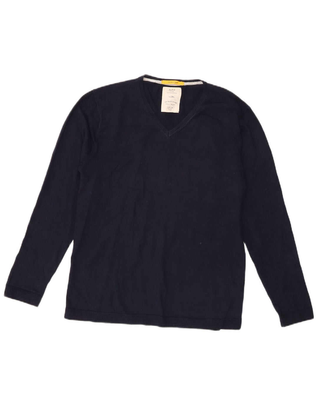 Pulover cu decolteu în V Zara pentru băieți 13-14 ani, bleumarin
