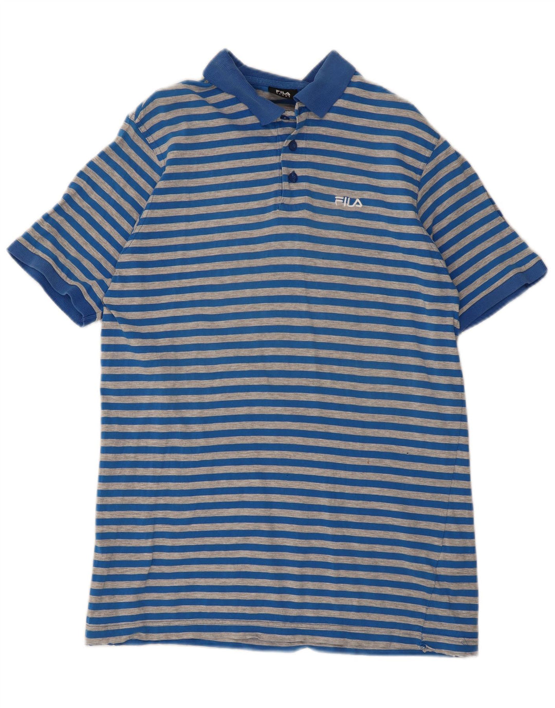Tricou polo Fila pentru bărbați din bumbac cu dungi albastre mari