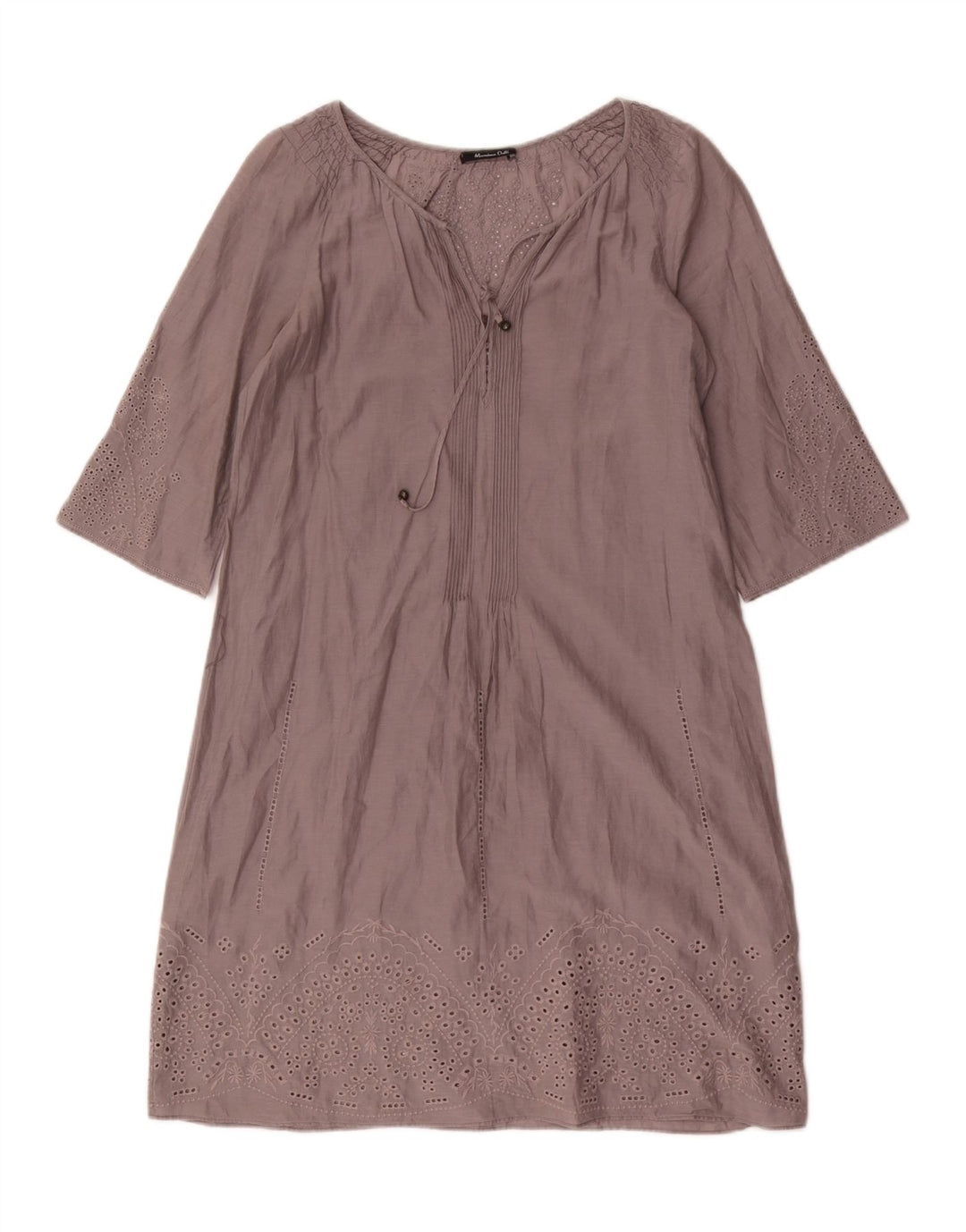 Massimo Dutti Rochie oversize pentru femei EU 36 XS Bumbac Floral Gri