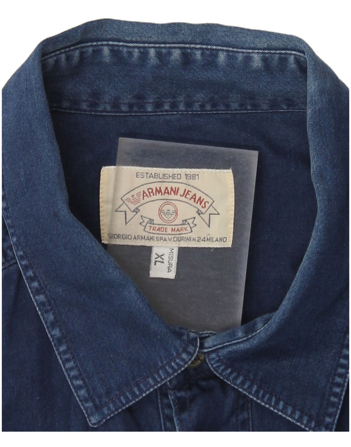 Cămașă de blugi pentru bărbați Armani Jeans XL Bleumarin