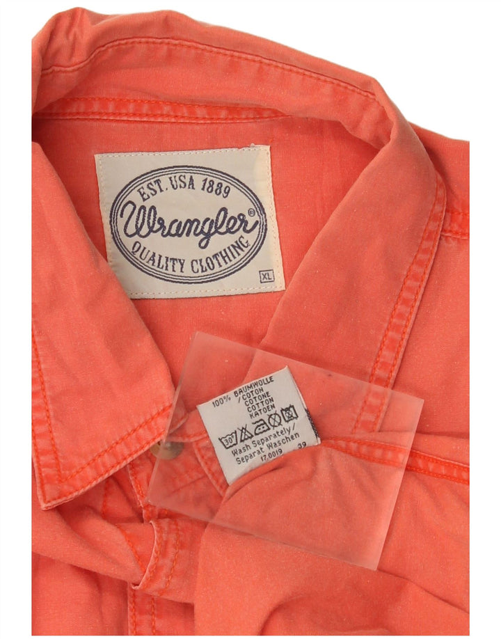 Cămașă cu mânecă scurtă pentru bărbați Wrangler, bumbac portocaliu XL