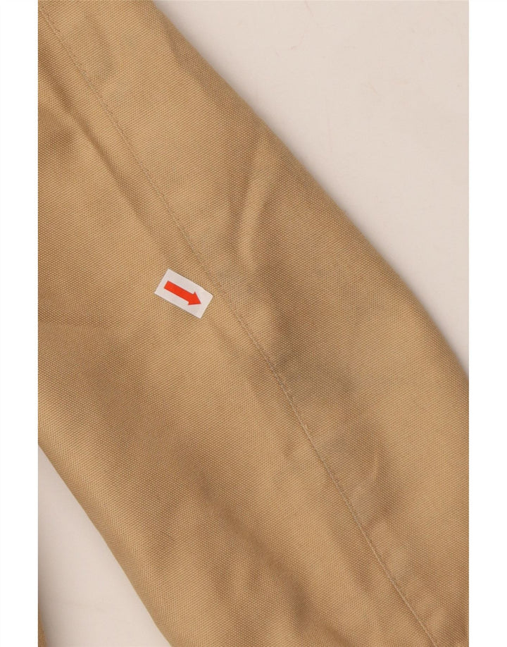VINTAGE Womens Hooded Windbreaker Jacket UK 12 Medium Beige Cotton Vintage Vintage and Second-Hand Vintage from Messina Hembry 