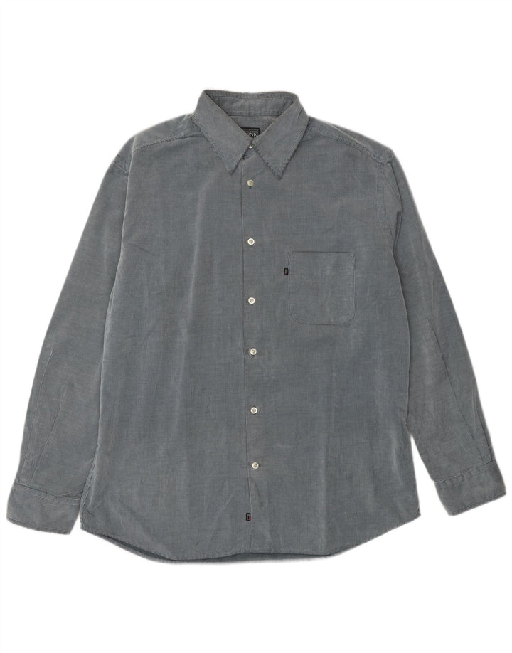 Cămașă pentru bărbați THINK PINK XL Blue Pinstripe Bumbac