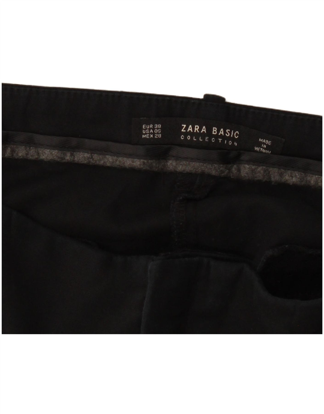 Pantaloni chino slim pentru femei ZARA EU 38 Mici L28 L27 Negri