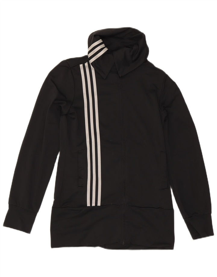 Jachetă de trening pentru femei Adidas UK 10 Poliester negru mic