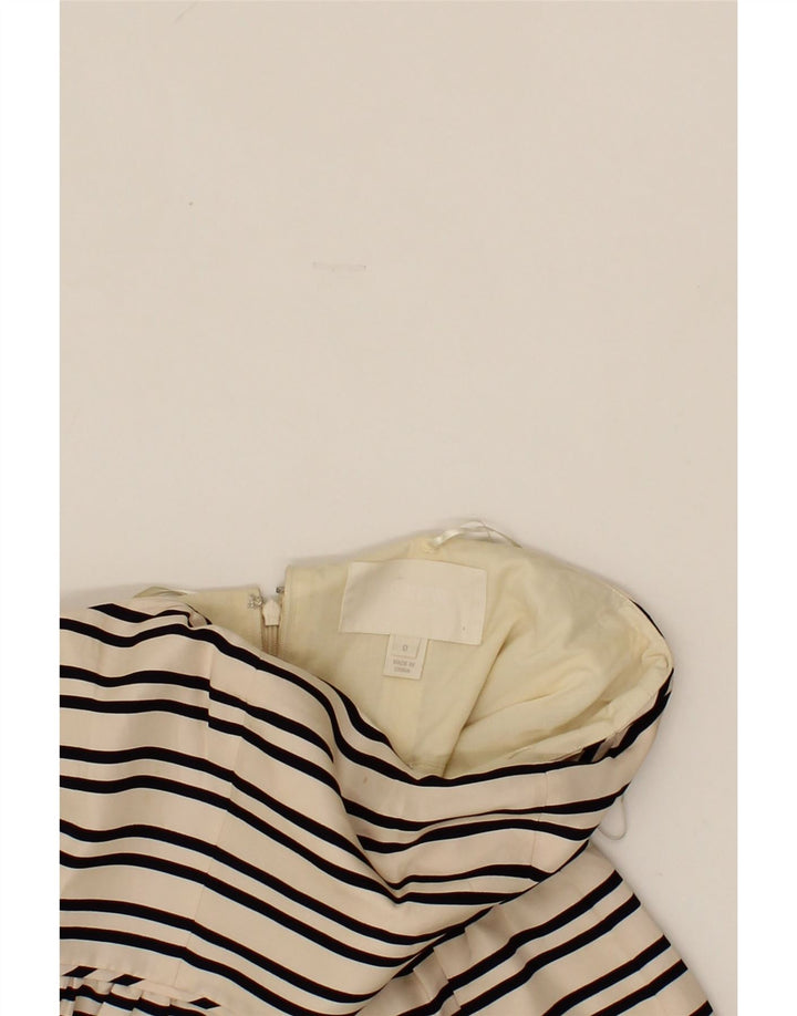 J. CREW Womens Strapless Dress US 0 XS Beige Striped Vintage J. Crew and Second-Hand J. Crew from Messina Hembry 