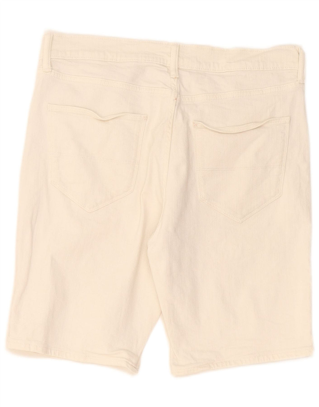 Pantaloni scurți din denim pentru bărbați Marks & Spencer W32 bumbac alb mediu