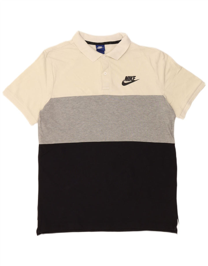 Tricou polo NIKE pentru bărbați, mare, multicolor, color block, bumbac