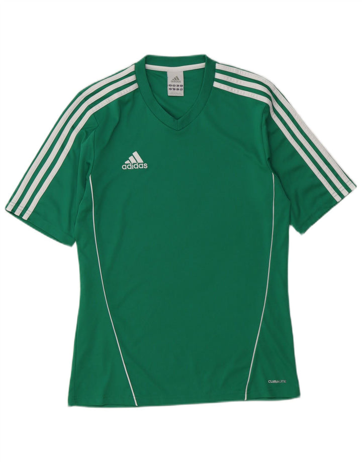 Tricou Adidas Climalite pentru bărbați Top mic, verde, poliester