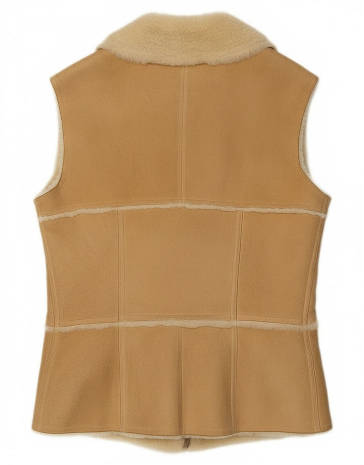 Gilet din shearling pentru femei Vintage IT 44 Medium Beige