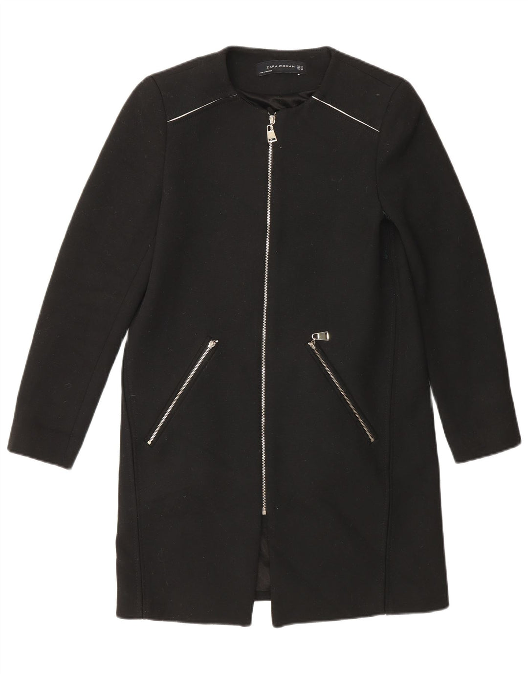 Pardesiu pentru femei Zara UK 6 XS poliester negru