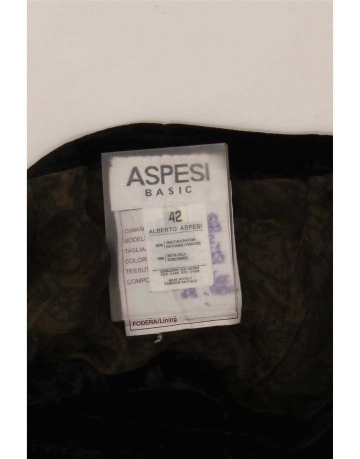 Aspesi Womens Maxi Wrap Fusta IT 42 Medium W26 Black Paisley Viscose