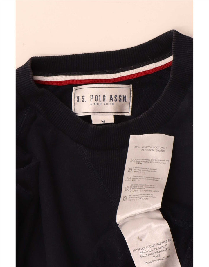 U.S. Polo Assn. Hanorac pentru bărbați, cu tăiere obișnuită, pulover, mediu, bleumarin, bumbac