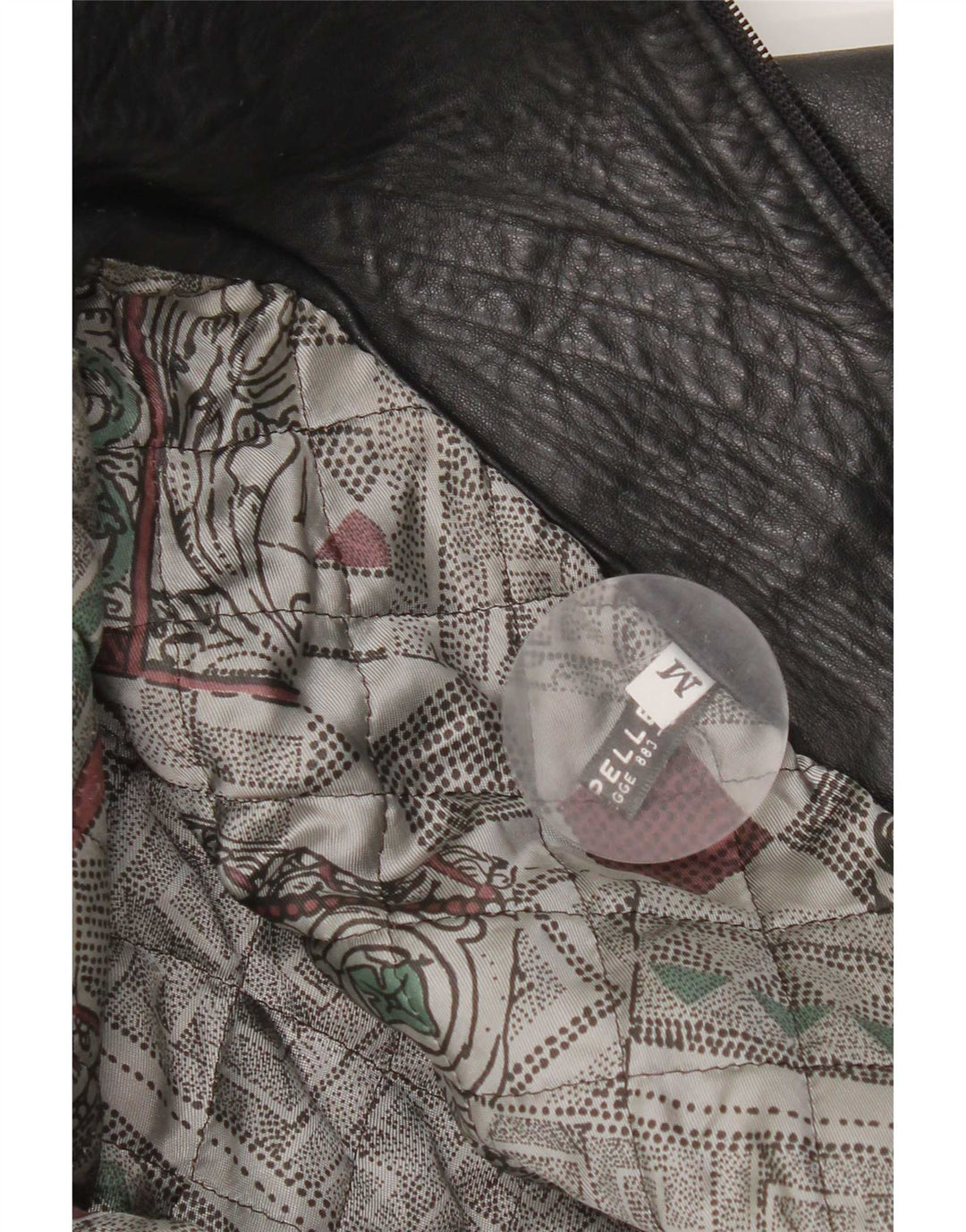 Geaca de piele vintage fete 7-8 ani piele neagra medie