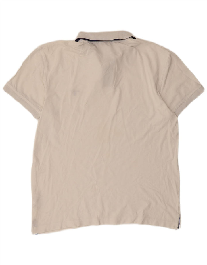 Tricou polo pentru bărbați Gant 2XL, bumbac alb, clasic