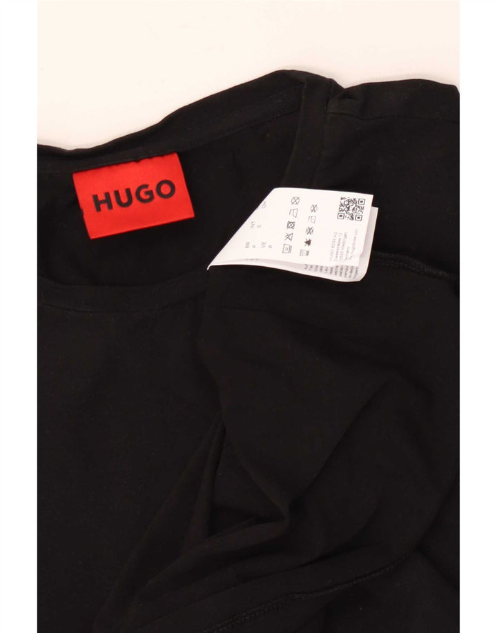 Tricou pentru bărbați Hugo Boss Top mic din bumbac negru