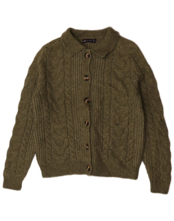 Pulover cardigan pentru femei Marks & Spencer UK 10 Small Khaki Acrylic