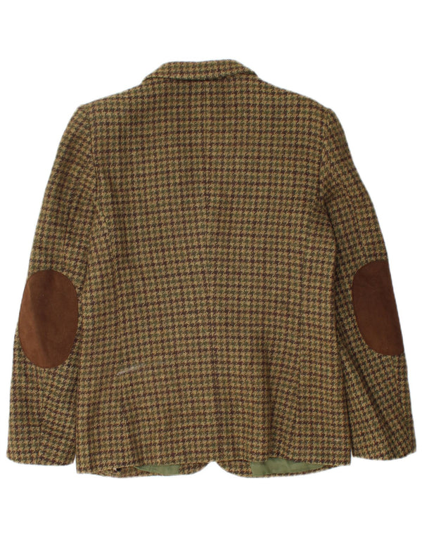 Jachetă Tris pentru femei cu 2 nasturi, UK 12 Medium Khaki Houndstooth