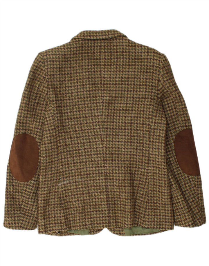Jachetă Tris pentru femei cu 2 nasturi, UK 12 Medium Khaki Houndstooth