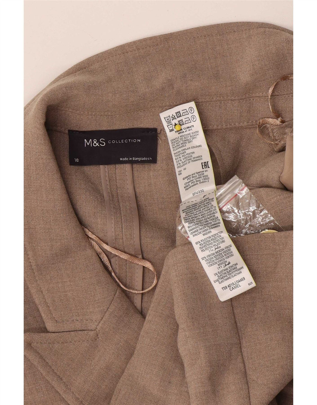 Jachetă pentru femei Marks & Spencer cu dublu piept, UK 18 XL, bej