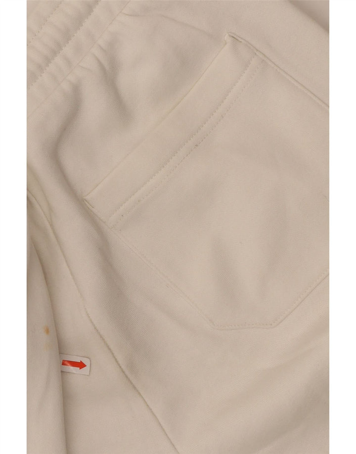 Pantaloni de trening KAPPA Bărbați Joggeri Mici Bumbac Alb