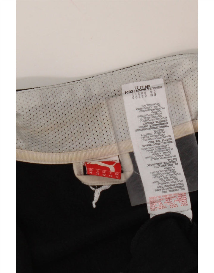 Jachetă de top pentru trening grafic PUMA pentru femei UK 12, bumbac mediu negru