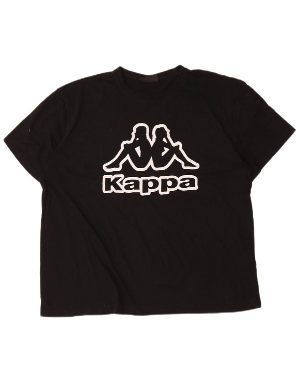 Tricou grafic pentru bărbați Kappa Top 4XL bumbac negru