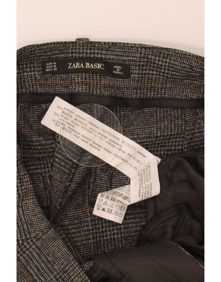 Pantaloni chino subțiri pentru femei Zara Mediu L28 L27 Poliester cu picior de găină gri
