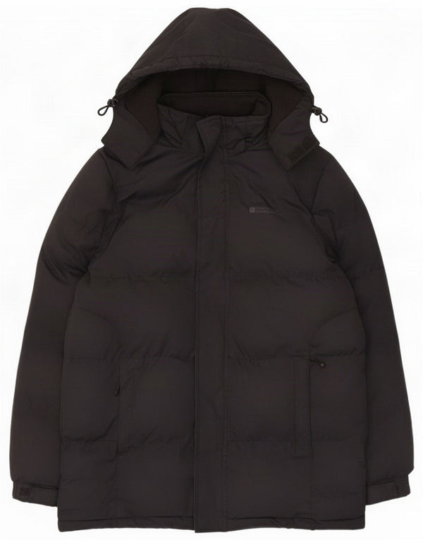 Mountain Warehouse Mens Hooded Padded Coat UK 38 Medium Black Polyester