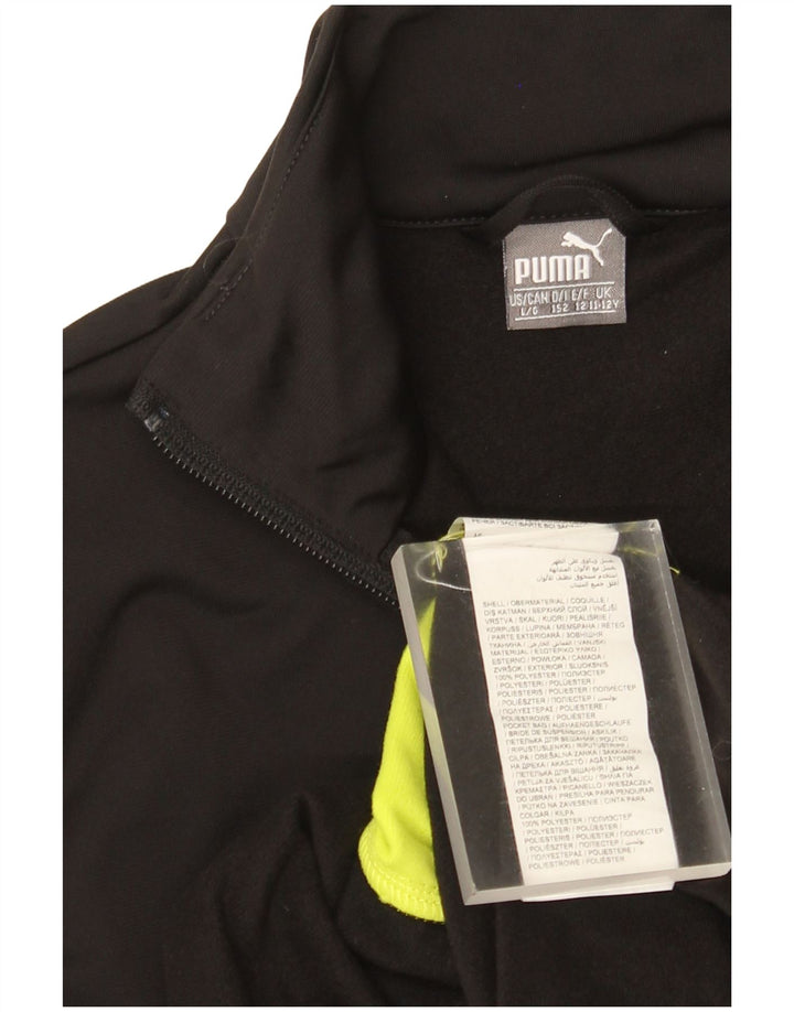 Jachetă de trening cu grafică Puma pentru băieți 11-12 ani, negru, color block