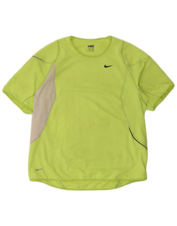 Tricou pentru bărbați Nike Top UK 42/44 Large Green Colorblock