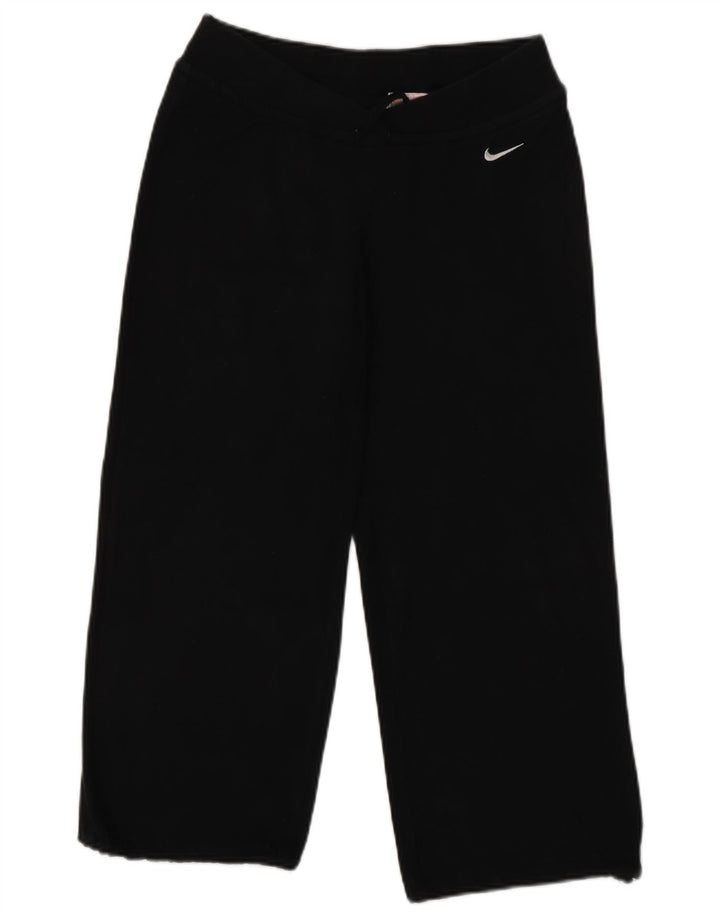 Pantaloni de trening NIKE Capri pentru femei UK 8/10, bumbac negru mic