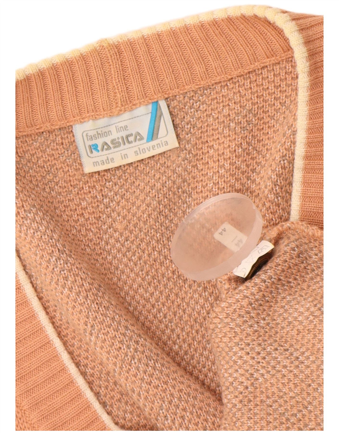 Pulover cardigan pentru femei Rasica EU 44 XL Lână Paisley portocalie