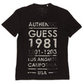 Tricou grafic Guess pentru bărbați Top mediu negru
