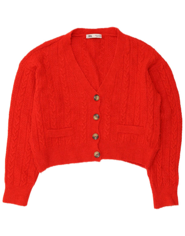 Pulover cardigan supradimensionat pentru femei Zara UK 10 Small Red