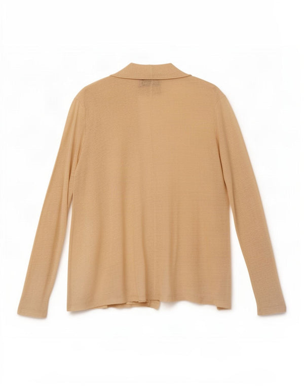 Top cardigan deschis pentru femei Zara UK 14 mare in bej
