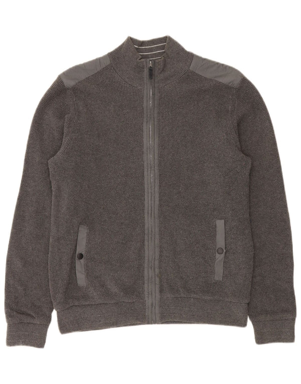 Pulover cardigan pentru bărbați Marks & Spencer, Blue Harbour, cu croiala normală, gri mediu