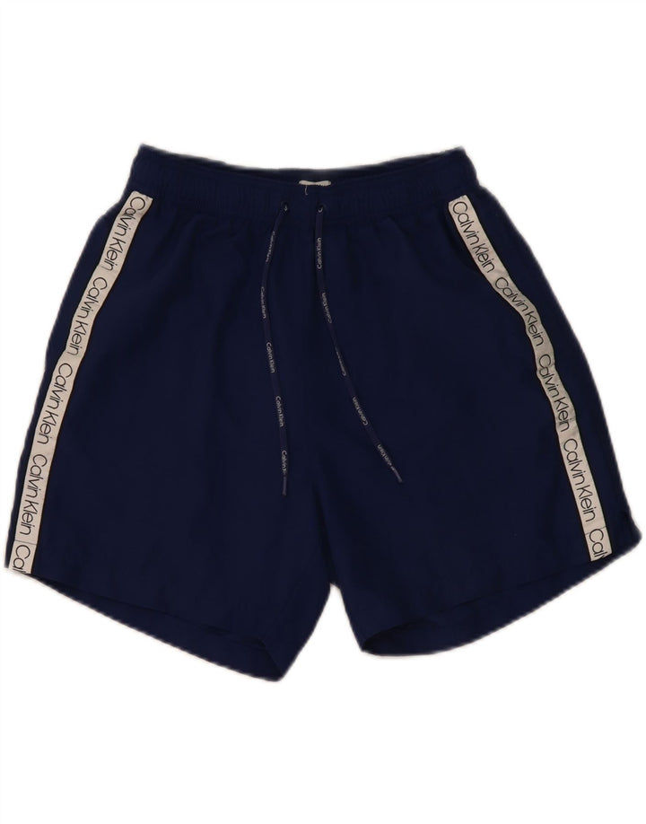 Pantaloni scurți de înot grafic Calvin Klein pentru bărbați, medii, bleumarin, color block