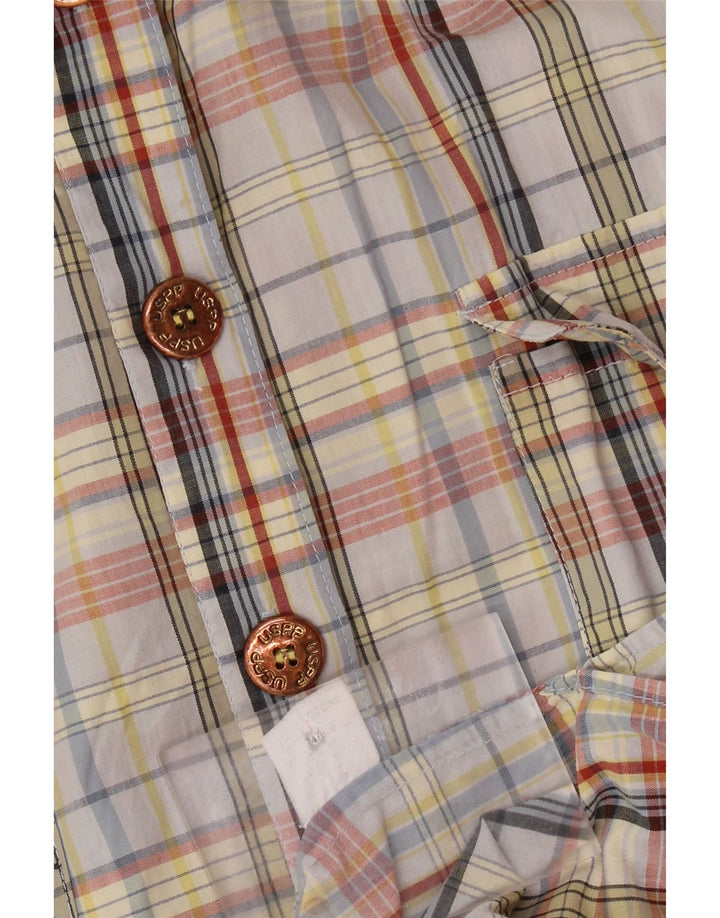 Rochie cămașă vintage pentru femei UK 14, bumbac cu carouri medii, multicolore