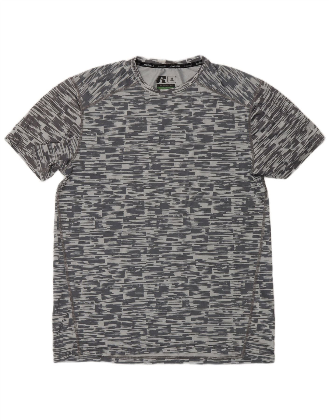 Tricou Dri-Power pentru bărbați RUSSELL ATHLETIC Top, gri mediu, cu dungi