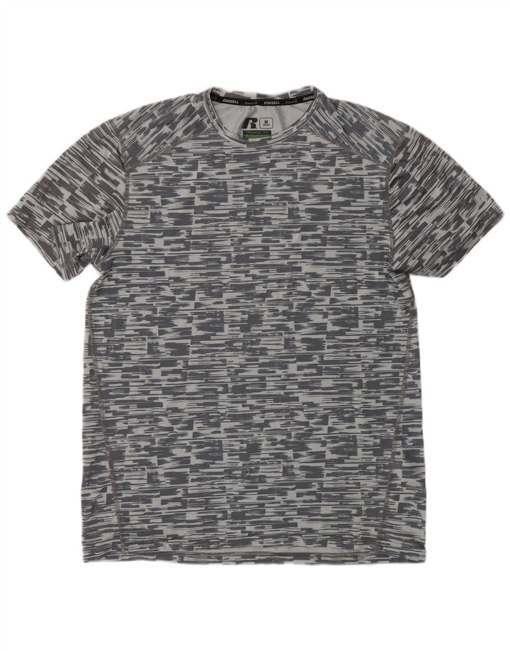 Tricou Dri-Power pentru bărbați RUSSELL ATHLETIC Top, gri mediu, cu dungi