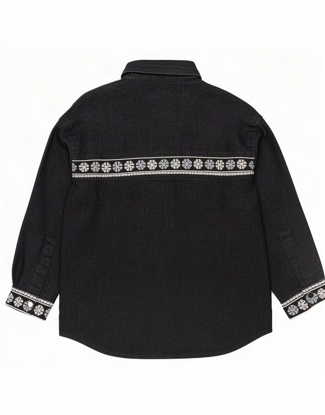 Cămașă supradimensionată pentru femei Zara UK 14 Medium Negru Geometric Bumbac