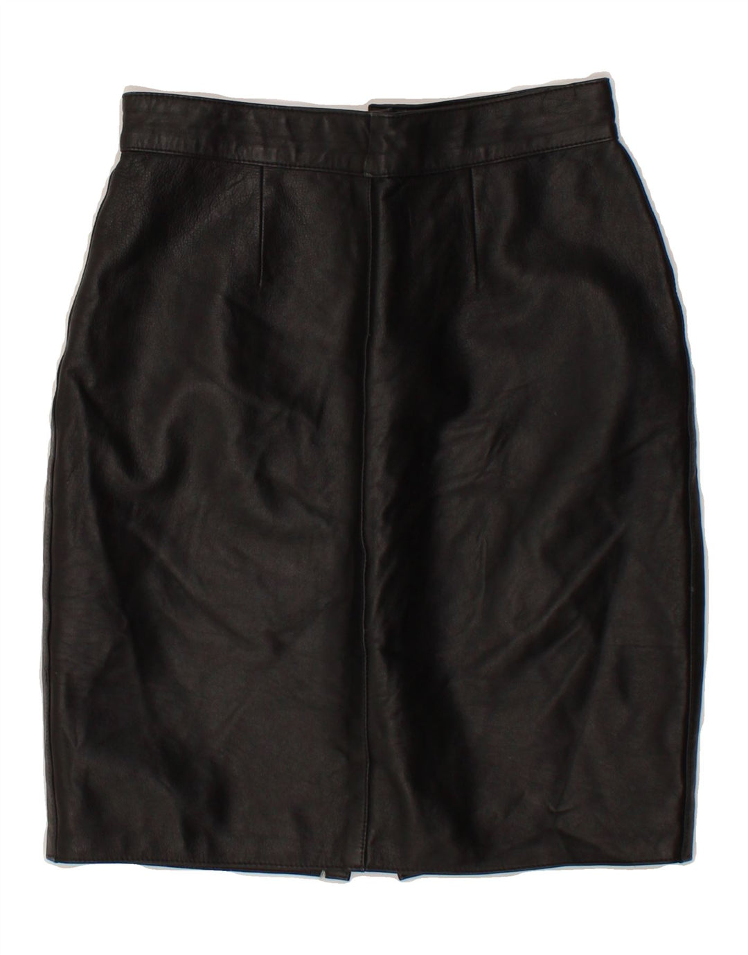 VINTAGE Womens Leather Skirt IT 40 Small W26 Black Leather Vintage Vintage and Second-Hand Vintage from Messina Hembry 